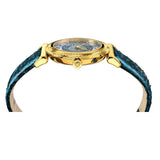 Versace V-Motif Vintage Logo Diamonds Blue Dial Blue Leather Strap Watch for Women - VERE01018 Authentic Buy Shop Now