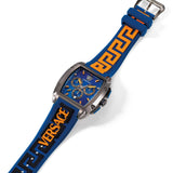 Versace Iconic Dominus Chronograph Blue Dial Blue Rubber Strap Watch For Men - VE6H00323 Authentic Buy Shop Now