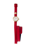 Versace V-Flare Quartz Silver Dial Red Leather Strap Watch for Women - VEBN00418 Authentic Buy Shop Now