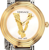Versace Virtus Quartz White Dial Two Tone Steel Strap Watch For Women - VET300721 Authentic Buy Shop Now