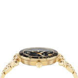 Versace Greca Sport Quartz Black Dial Gold Steel Strap Watch for Men - VEZ300721 Authentic Buy Shop Now