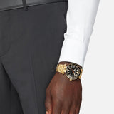 Versace Greca Sport Quartz Black Dial Gold Steel Strap Watch for Men - VEZ300721 Authentic Buy Shop Now
