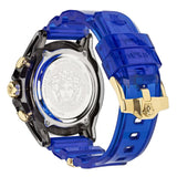 Versace Icon Active Chronograph Black Dial Blue Rubber Strap Watch For Men VEZ700521 Authentic Buy Shop Now