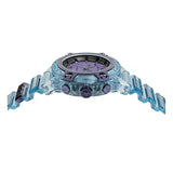 Versace Icon Active Chronograph Purple Dial Blue Silicone Strap Watch For Men - VEZ701523 Authentic Buy Shop Now