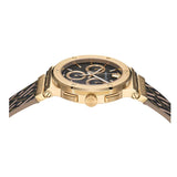 Versace Greca Chronograph Black Dial Brown Leather Strap Watch For Men - VEZ900621 Authentic Buy Shop Now