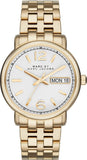 Marc Jacobs Fergus White Dial Gold Steel Strap Watch for Women - MBM8647 Authentic Buy Shop Now