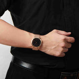 Calvin Klein Minimal Black Dial Rose Gold Mesh Bracelet Watch for Men - K3M2162Y Authentic Buy Shop Now