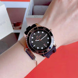 Michael Kors Runway Quartz Black Dial Black Silicone Strap Watch For Women - MK6852 Authentic Buy Shop Now