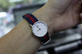 Daniel Wellington Classy Oxford White Dial Two Tone Nylon Strap Watch For Women - DW00100072 Authentic Buy Shop Now