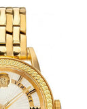 Versace Code Quartz Silver Dial Gold Steel Strap Watch For Men - VEPO00420 Authentic Buy Shop Now