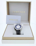 Versace Shadov Quartz Silver Dial Black Snake Leather Strap Watch for Women - VEBM00118 Authentic Buy Shop Now