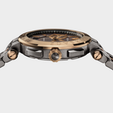 Versace Aion Chronograph Black Dial Grey Steel Strap Watch for Men - VBR050017 Authentic Buy Shop Now