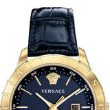Versace Univers Navy Blue Dial Navy Blue Leather Strap Watch for Men - VEBK00318 Authentic Buy Shop Now