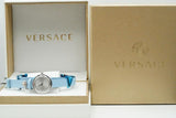 Versace V Flare Silver Dial Blue Leather Strap Watch for Women - VEBN00118 Authentic Buy Shop Now