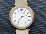 Versace V-Twist White Dial White Leather Strap Watch for Women - VELS00419 Authentic Buy Shop Now