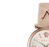 Versace V-Twist White Dial White Leather Strap Watch for Women - VELS00419 Authentic Buy Shop Now
