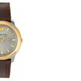 Versace V-Urban Quartz Grey Dial Brown Leather Strap Watch for Men - VELQ00219 Authentic Buy Shop Now