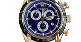 Versace V-Ray Chronograph Quartz Blue Dial Two Tone Steel Strap Watch For Men - VE2I01021 Authentic Buy Shop Now