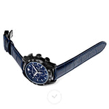 Versace V-Ray Chronograph Quartz Blue Dial Black Leather Strap Watch For Men - VEDB00418 Authentic Buy Shop Now