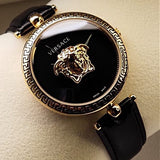 Versace Palazzo Empire Black Dial Black Leather Strap Watch for Women - VCO020017 Authentic Buy Shop Now
