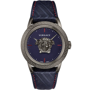 Versace Palazzo Empire Blue Dial Blue Leather Strap Watch for Men - VERD00118 Authentic Buy Shop Now