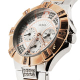 Guess Vista Analog Diamonds Silver Dial Two Tone Steel Strap Watch for Women - W0024L1 Authentic Buy Shop Now