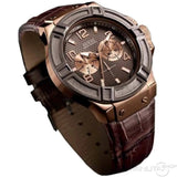Guess Rigor Analog Brown Dial Brown Leather Strap Watch For Men - W0040G3 Authentic Buy Shop Now