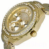 Guess Viva Diamonds Gold Dial Gold Steel Strap Watch for Women - W0111L2 Authentic Buy Shop Now