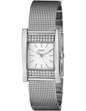 Guess Nouveau Diamonds Silver Dial Silver Mesh Bracelet Watch for Women - W0127L1 Authentic Buy Shop Now