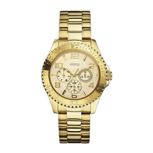 Guess BFF Multifunction Gold Dial Gold Steel Strap Watch for Men - W0231L2 Authentic Buy Shop Now