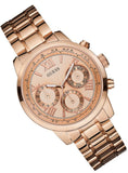 Guess Sunrise Quartz Rose Gold Dial Rose Gold Steel Strap Watch For Women - W0330L2 Authentic Buy Shop Now