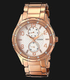 Guess Siren Diamonds White Dial Rose Gold Steel Strap Watch for Women - W0442L3 Authentic Buy Shop Now