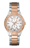 Guess Siren White Dial Two Tone Steel Strap Watch for Women - W0442L4 Authentic Buy Shop Now