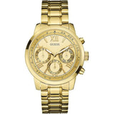 Guess Mini Sunrise Quartz Gold Dial Gold Steel Strap Watch For Women - W0448L2 Authentic Buy Shop Now