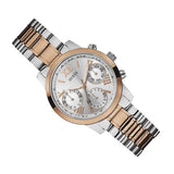 Guess Mini Sunrise Analog Silver Dial Two Tone Steel Strap Watch For Women - W0448L4 Authentic Buy Shop Now