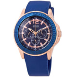 Guess Maverick Blue Dial Blue Rubber Strap Watch for Men - W0485G1 Authentic Buy Shop Now