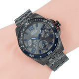 Guess Odyssey Quartz Blue Dial Gunmetal Steel Strap Watch For Men - W1107G5 Authentic Buy Shop Now