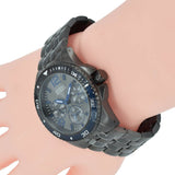 Guess Odyssey Quartz Blue Dial Gunmetal Steel Strap Watch For Men - W1107G5 Authentic Buy Shop Now
