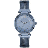 Guess Soho Diamonds Blue Dial Blue Mesh Bracelet Watch For Women - W0638L3 Authentic Buy Shop Now