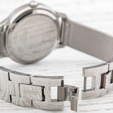 Guess Chelsea Crystals Black Dial Silver Mesh Bracelet Watch For Women - W0647L5 Authentic Buy Shop Now