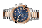 Guess Atlas Chronograph Blue Dial Two Tone Steel Strap Watch for Men - W0668G6 Authentic Buy Shop Now