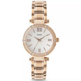 Guess Park Ave White Dial Rose Gold Steel Strap Watch for Women - W0767L3 Authentic Buy Shop Now