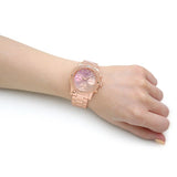 Guess Confetti Pink Dial Rose Gold Steel Strap Watch For Women - W0774L3 Authentic Buy Shop Now