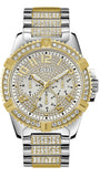 Guess Frontier Chronograph Crystals Silver Dial Two Tone Steel Strap Watch for Men - W0799G4 Authentic Buy Shop Now