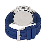 Guess Caliber Chronograph White Dial Blue Rubber Strap Watch for Men - W0864G6 Authentic Buy Shop Now