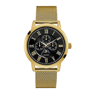 Guess Delancy Black Dial Gold Mesh Bracelet Watch for Men - W0871G2 Authentic Buy Shop Now