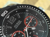Guess Tread Black Dial Black Rubber Strap Watch for Men - W0967G1 Authentic Buy Shop Now