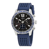 Guess Fleet Chronograph Black Dial Blue Rubber Strap Watch for Men - W0971G2 Authentic Buy Shop Now