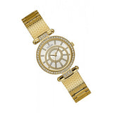 Guess Muse Crystals White Dial Rose Gold Steel Strap Watch For Women - W1008L2 Authentic Buy Shop Now