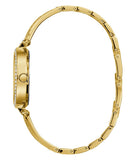 Guess Muse Crystals White Dial Rose Gold Steel Strap Watch For Women - W1008L2 Authentic Buy Shop Now